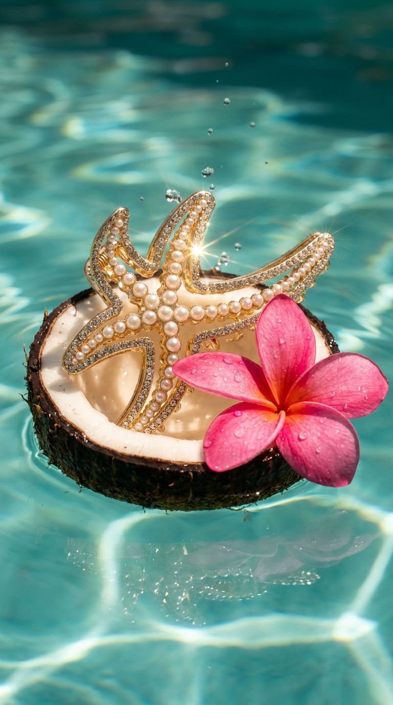 Pearl Starfish Hair Clip